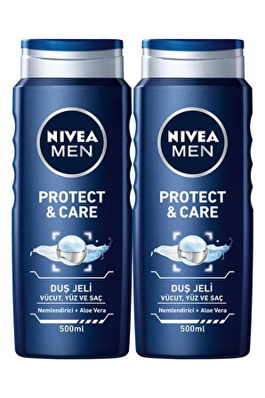 Nivea Men Protect&Care Nemlendirici Tüm Ciltler İçin Duş Jeli 2 x 500 ml