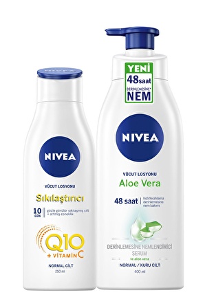 Nivea Q10 Sıkılaştırıcı Vücut Losyonu 250 Ml +Aloe Vera Pump Losyon