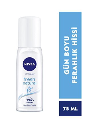 Nivea Fresh Natural Antiperspirant Ter Önleyici Leke Yapmayan Kadın Sprey Deodorant 75 ml x 2