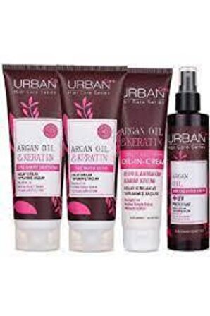 Urban Care Argan Oil & Keratin Şampuan-Krem-7/24-SSK  4'lü Set