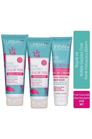 Urban Care Pure Coconut Şampuan+S.Krem+7/24  Saç Bakım Seti 