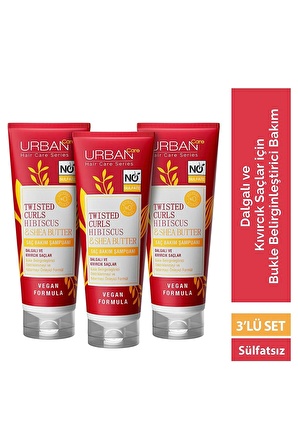 Urban Care Twisted Curl Hibiscus Saç Bakım Şampuanı 3'lü Set