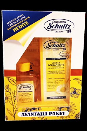 Schultz Saç Açıcı Sprey 150ml Alana Şampuan 60ml + Saç Kremi 30ml HEDİYE