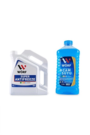 Wörf Antifiriz Seti - Mavi Antifiriz 3 LT+Cam Suyu 2,5 LT