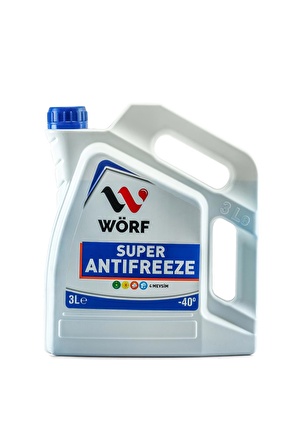 Wörf Kışlık Oto Bakım Seti - Mavi Antifiriz 3 LT+Buz Çözücü Sprey 500 ML+ Buğu Önleyici + Cam Suyu 2,5 LT + Pratik Buz Kazıyıcı + Çekçek 20 CM