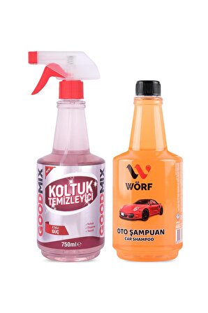 Wörf Oto Şampuanı Turuncu, Koltuk Temizleyici 750 ML