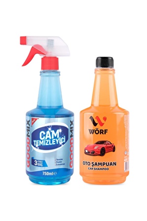 Wörf Oto Şampuanı Turuncu, Cam Temizleyici 750 ML