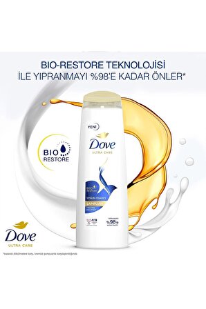 Dove Ultra Care Saç Bakım Şampuanı Yoğun Onarıcı Yıpranmış Saçlar Için 400 ml X3 Adet
