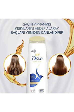 Dove Ultra Care Saç Bakım Şampuanı Yoğun Onarıcı Yıpranmış Saçlar Için 400 ml X3 Adet