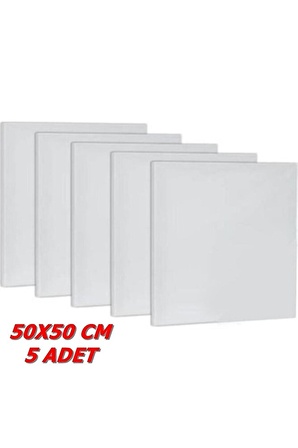 5 Adet 50x50 Cm Bez Tuval Arkadan Zımbalı Kalın Şase 210 Gr %70 Polyester % 30 Pamuk Bez