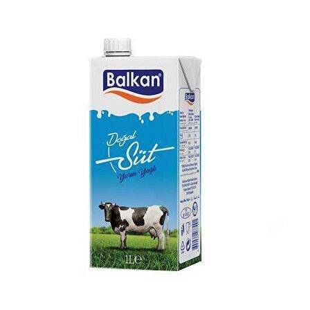 Balkan Yarım Yağlı 1 lt 12'li Süt
