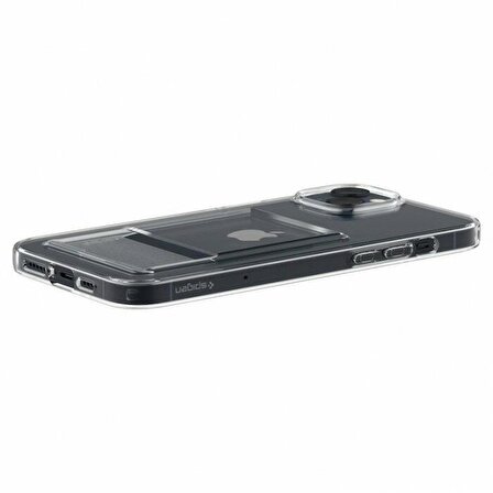 (KUTU HASARLI SIFIR ÜRÜN) Spigen Apple iPhone 14 Pro Kılıf Crystal Slot Dual Crystal Clear