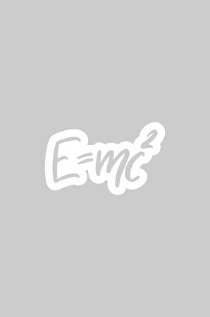 Emc2 Sticker Oto Motor Laptop Duvar Folyo Sticker 10 cm Genişlik Beyaz Renk