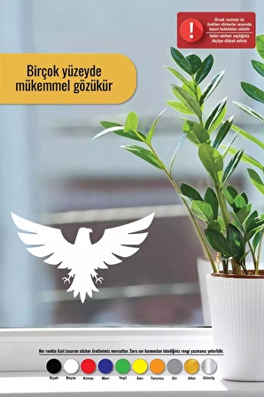 Kartal Sticker Oto Motor Laptop Duvar Folyo Sticker 10 cm Genişlik Beyaz Renk