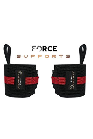 Force Supports Fitness Crossfit Body Ağırlık Destek Bilekliği Siyah-kırmızı (2 Adet)