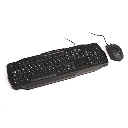  Force USB Q Trk Lazer Mouse Siyah Gaming Klavye - Mouse Set DK-AC-GKM1000