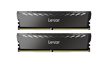 LEXAR THOR RAM DT GAMING DDR4 UDIMM 32GB KIT (2x16GB) 3200 XMP MEMORY WITH HEATSINK DARK GREY COLOR DUAL PACK LD4BU016G-R3200GDXG
