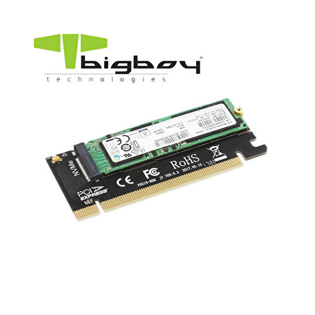 BTC-PEM2NVNG1U PCIe 3.0 x16 PCI M.2 x4 -M Key Soğutuculu Çevirici Ünite