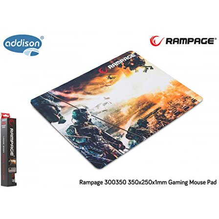 Rampage 300350, 350x250x2mm, Gaming, MOUSE PAD