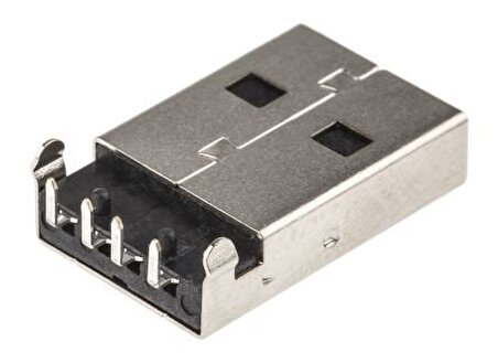 Assmann A-USB A-LP-C Dik Açılı SMT Tipi A USB Dişi Konnektör (Right Angle SMT Type A USB Connector Plug)