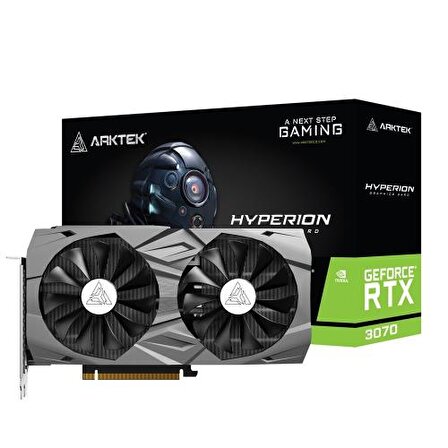 ARKTEK HYPERION, AKN3070D6S8GH1, RTX3070, 8Gb, GDDR6, 256BIT, 1xHDMI, 3xDP GAMING Ekran Kartı