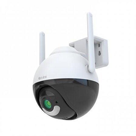 S-LINK SL-PTZ04, Akıllı Güvenlik Kamerası, WiFi, 4Mpix, 3.6mm Lens, 25m. Gece Görüşü, Hareket algılama, İki Yönlü Ses, Micro SD Kartlı, TUYA Yazılım