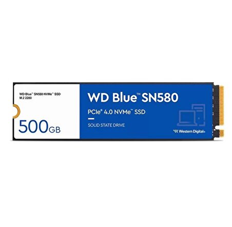 WDS500G3B0E  WD Blue SN580 500GB M.2 NVMe SSD (4000/3600)
