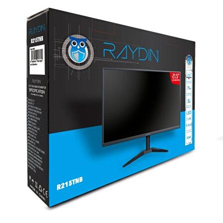 RAYDIN R215TNB 21,5&quot; 5ms, 75Hz, Full HD, D-Sub, HDMI, TN LED Monitör (Siyah)