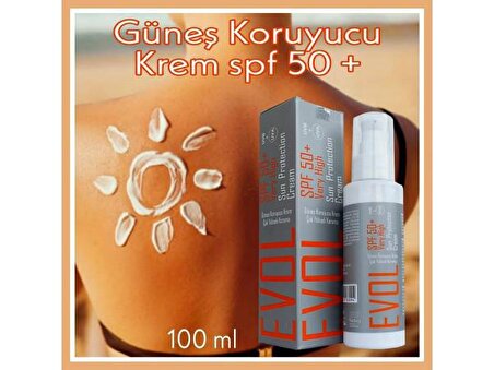 Evol 50 Faktör Tüm Cilt Tipleri İçin Renksiz Güneş Koruyucu Krem 100 ml