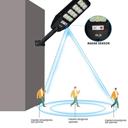 100W Güneş Enerjili Solar Bahçe Çevre  Lambası DLS