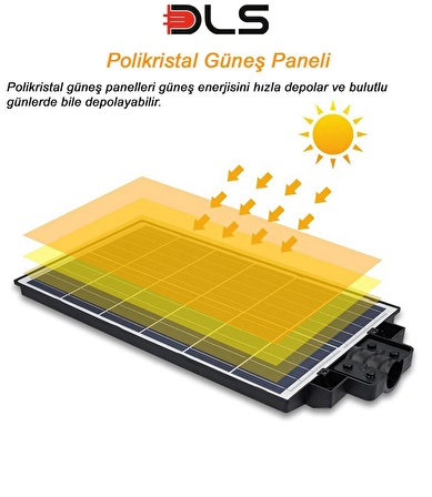 500W Güneş Enerjili Solar Bahçe Çevre  Lambası DLS