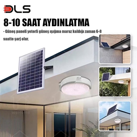 300W Güneş Enerjili Solar Bahçe Çevre  Lambası DLS