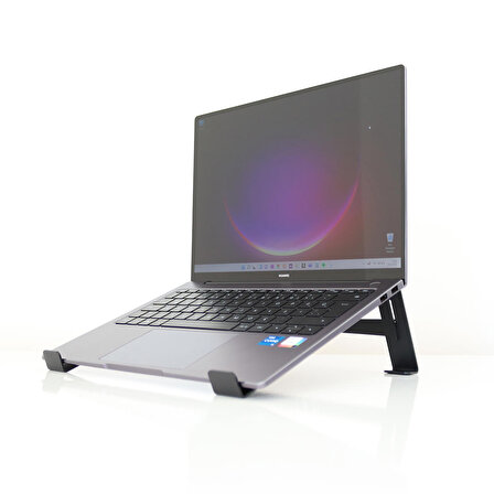 Hansdo Laptop Standı - Laptop Yükseltici - Notebook Standı - Metal - Siyah  -SLS3BL