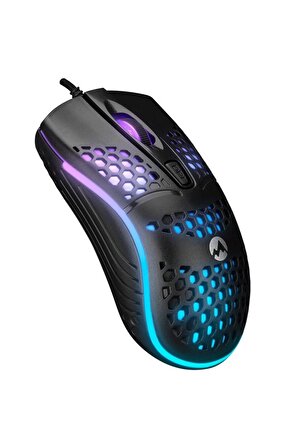 Sm-654 Eco Usb Siyah 4d Optic Led Işıklı Gaming Oyuncu Mouse