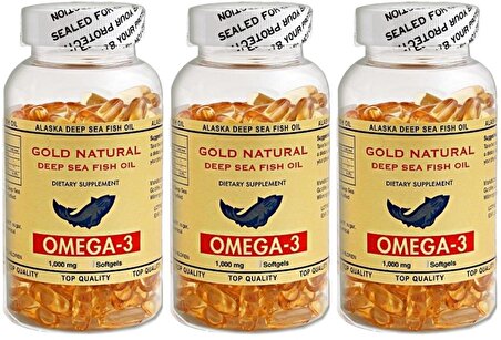 Gold Natural Omega 3 1000 Mg Balık Yağı 3x100 Softgel