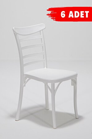 6 Adet Efes Beyaz Sandalye / Balkon-Bahçe-Mutfak