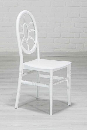 4 Adet Sunny Beyaz Sandalye / Balkon-Bahçe-Mutfak
