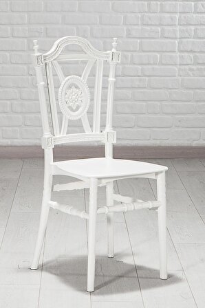 4 Adet Keops Beyaz Sandalye / Balkon-Bahçe-Mutfak