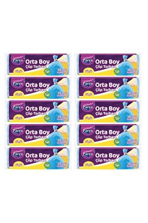 Parex Güçlü Çöp Torbası Orta Boy 10'lu Paket