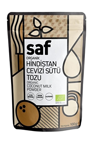 Saf Organik Hindistan Cevizi Sütü Tozu, 100gr