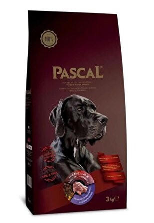 Pascal Kuzu Etli  Yetişkin Köpek Maması 3 KG