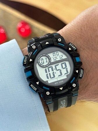 Erkek Kol Saati Dijital Su Geçirmez Genç Kol Saati SPEC000615 - Alarm, Kronometre, LED