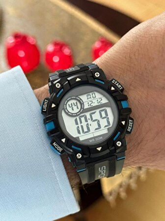 Erkek Kol Saati Dijital Su Geçirmez Genç Kol Saati SPEC000615 - Alarm, Kronometre, LED