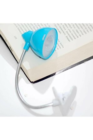 Mini Akrobat Mandallı Led Işıklı Kitap Okuma Lambası