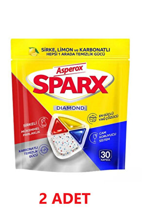 Asperox Sparx Bulaşık Makinesi Kapsül 60 Yıkama Yerli Üretim