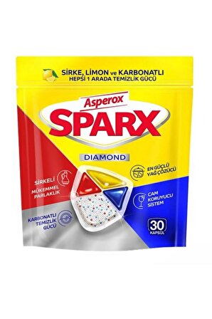 Asperox Sparx Bulaşık Makinesi Kapsül 60 Yıkama Yerli Üretim