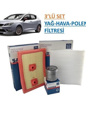 SEAT IBIZA (1.2 TSI) 5.NESİL YAĞ HAVA POLEN FİLTRESİ BAKIM SETİ (MOTOR NO: CJZD-CJZC)