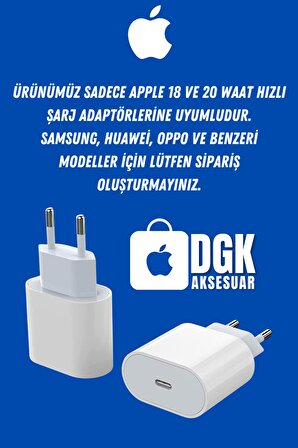Apple 18-20 Watt Hızlı Şarj Uyumlu Şarj Başlığı Ve Kablo Koruyucu Set Pembe Dondurma Figürlü