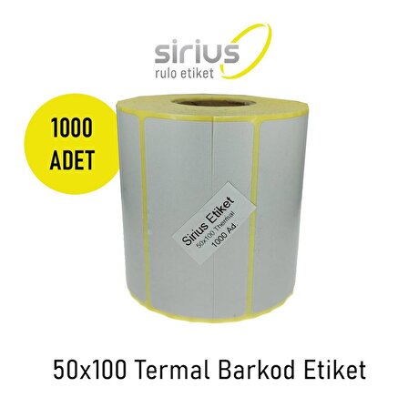 50x100 TERMAL BARKOD ETİKET (1 RULO 1000 ad)