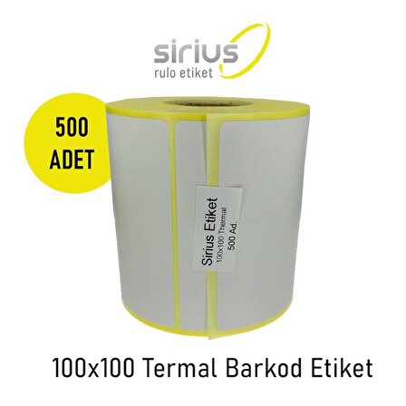 100x100 TERMAL BARKOD ETİKET (1 RULO 500 ad)